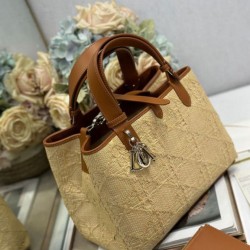 Borse Replica 1:1 tote Dior Toujours piccola/media/grande rafia marrone Borse Replica 1:1 tote Dior Toujours piccola/media/grande rafia marrone