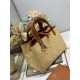 Borse Replica 1:1 tote Dior Toujours piccola/media/grande rafia marrone Borse Replica 1:1 tote Dior Toujours piccola/media/grande rafia marrone