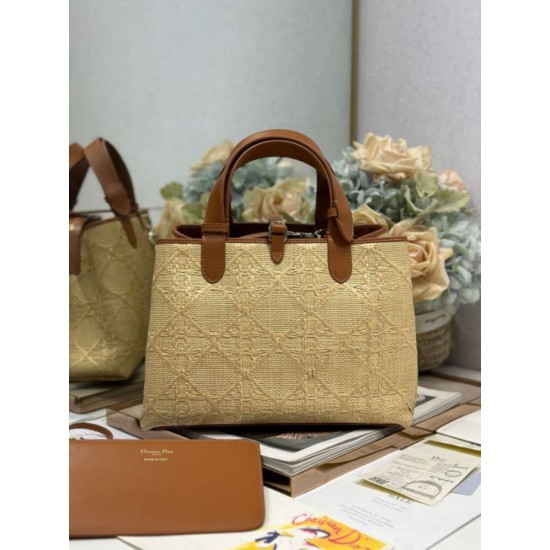 Borse Replica 1:1 tote Dior Toujours piccola/media/grande rafia marrone Borse Replica 1:1 tote Dior Toujours piccola/media/grande rafia marrone