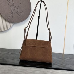 Qualità eccellente Borse Chanel Souplissimo Piccolo/Maxi Flap scamosciata di vitello Marrone