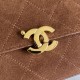 Replica AAA Borse Chanel Souplissimo Piccolo/Maxi Flap scamosciata di vitello Marrone Replica AAA Borse Chanel Souplissimo Piccolo/Maxi Flap scamosciata di vitello Marrone