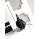 Replica di lusso Borsa a secchiello Chanel AS6617 Cloud con coulisse nera
