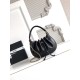 Replica di lusso Borsa a secchiello Chanel AS6617 Cloud con coulisse nera