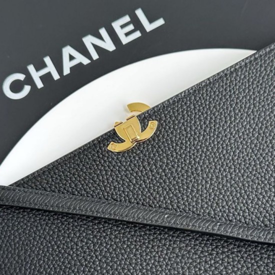 Replica identica Borse Chanel Souplissimo Piccolo/Maxi  Flap vitello Nero