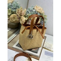 Replica 1:1 Borsa tote verticale Toujours piccola Dior rafia marrone Replica 1:1 Borsa tote verticale Toujours piccola Dior rafia marrone