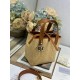 Replica 1:1 Borsa tote verticale Toujours piccola Dior rafia marrone