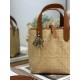 Replica 1:1 Borsa tote verticale Toujours piccola Dior rafia marrone
