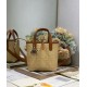 Replica 1:1 Borsa tote verticale Toujours piccola Dior rafia marrone