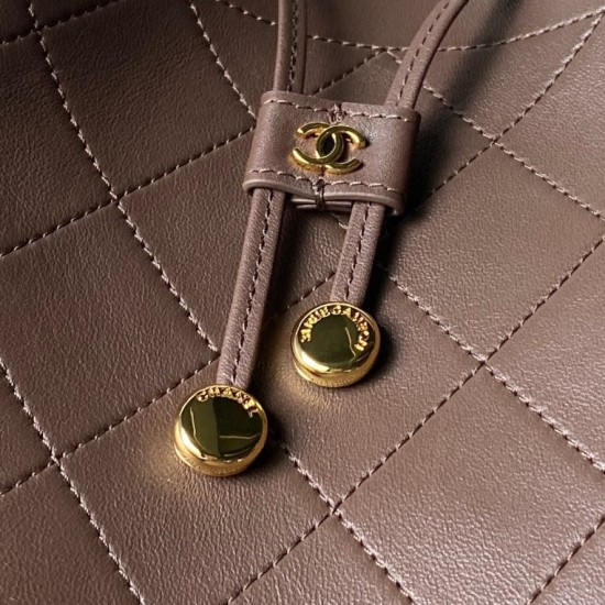 [Replica di alta qualità] Borsa a secchiello Chanel 26B AS6584 con coulisse marrone