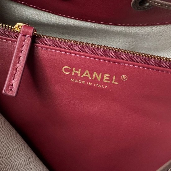 [Replica di alta qualità] Borsa a secchiello Chanel 26B AS6584 con coulisse marrone