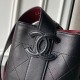 [Replica di alta qualità] Borsa a secchiello Chanel 26B AS6584 con coulisse Nero