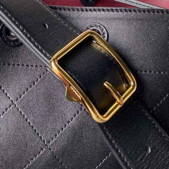 [Replica di alta qualità] Borsa a secchiello Chanel 26B AS6584 con coulisse Nero