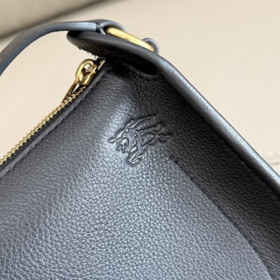 [Replica di alta qualità] Borsa a tracolla Burberry Mini B Clip Nero
