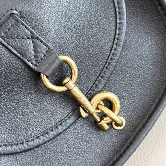 [Replica di alta qualità] Borsa a tracolla Burberry Mini B Clip Nero