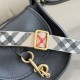 [Replica di alta qualità] Borsa a tracolla Burberry Mini B Clip Nero