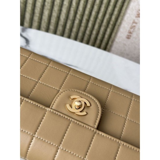 Replica fedele Borsa Chanel Vintage AS3314 chiusura a patta Marrone