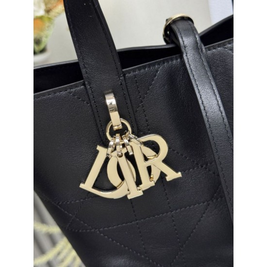 Replica perfetta Borsa piccola verticale Dior Toujours nera