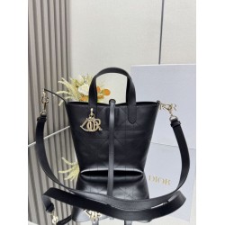 [Stampa caprina] Borsa piccola verticale Dior Toujours nera