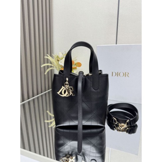 Replica perfetta Borsa piccola verticale Dior Toujours nera