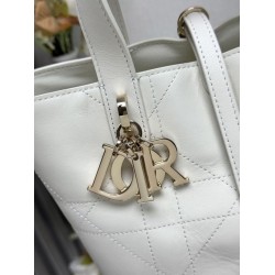 [Stampa caprina] Borsa piccola verticale Dior Toujours Bianco