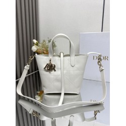 [Stampa caprina] Borsa piccola verticale Dior Toujours Bianco