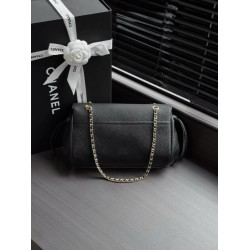 [Fatta a mano] Borsa Chanel Chain Baguette Flap AS6427 Nera