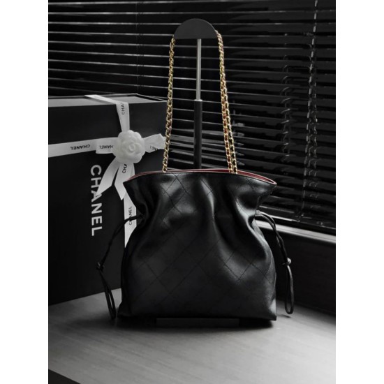 Replica Perfetto Borsa Tote shopping Chanel 26B Lucky AS6495 Nera