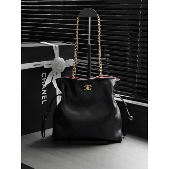 Replica Perfetto Borsa Tote shopping Chanel 26B Lucky AS6495 Nera