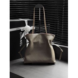Borsa Tote shopping Chanel 26B AS6495 Kaki Borsa Tote shopping Chanel 26B AS6495 Kaki