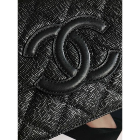 Replica Perfetta Borsa a tracolla Chanel AS6554 Classic trapuntata nera