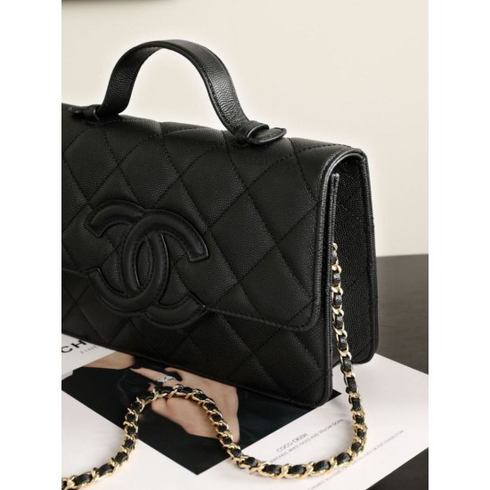 Replica Perfetta Borsa a tracolla Chanel AS6554 Classic trapuntata nera