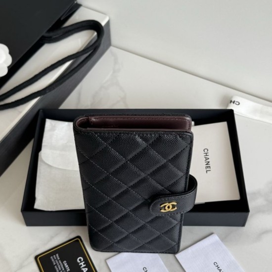 Replica Portafoglio lungo Chanel in pelle caviar trapuntata Nero Replica Portafoglio lungo Chanel in pelle caviar trapuntata Nero