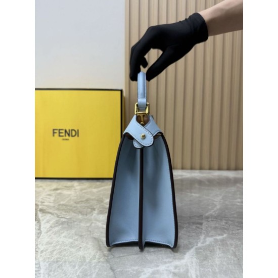 Replica Borsa piccola Fendi Peekaboo Iseeu Blu Replica Borsa piccola Fendi Peekaboo Iseeu Blu