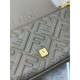 Replica Perfetto Borsa Baguette classica Fendi con motivo a lettere FF in rilievo 3D Kaki Replica Perfetto Borsa Baguette classica Fendi con motivo a lettere FF in rilievo 3D Kaki