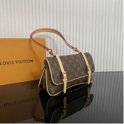 [Replica di alta qualità] Borsa a tracolla LV M28613 Marelle Marrone