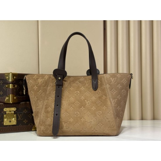 Replica Perfetto Borsa Hobo LV All in One M29836 kaki chiaro/camoscio