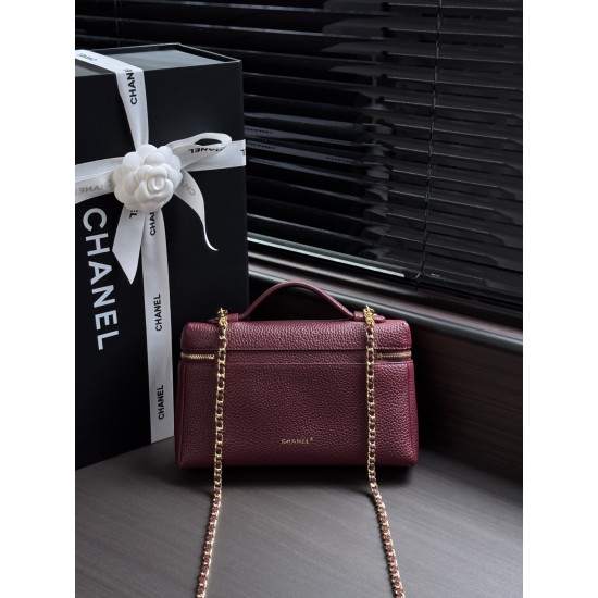 Replica Borsa Chanel AP5347 Slim Vanity Case con patta bordeaux