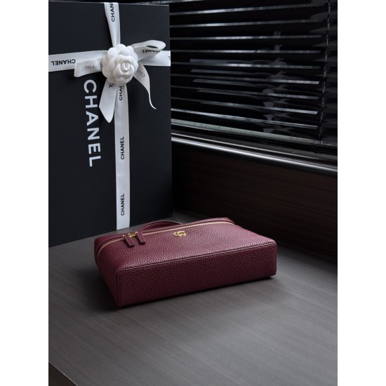 Replica Borsa Chanel AP5347 Slim Vanity Case con patta bordeaux