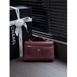 Qualità superiore Borsa Chanel AP5347 Slim Vanity Case con patta bordeaux