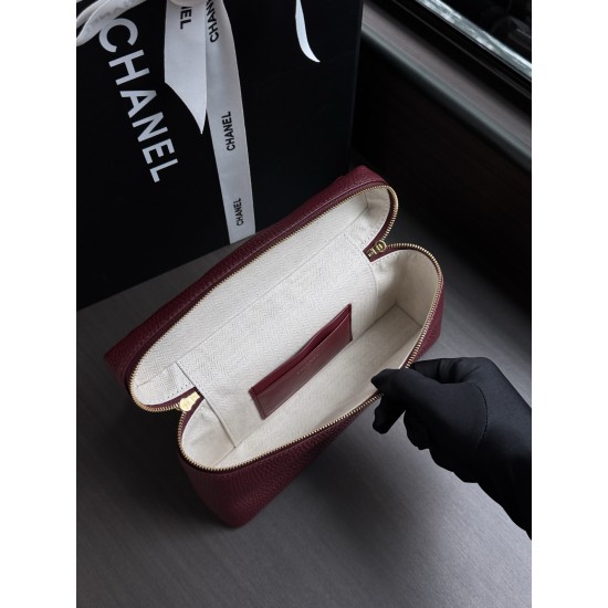 Replica Borsa Chanel AP5347 Slim Vanity Case con patta bordeaux