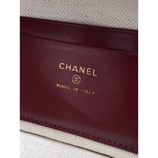 Replica Borsa Chanel AP5347 Slim Vanity Case con patta bordeaux