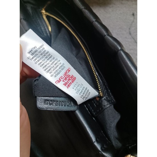 Replica perfetta Borsa a spalla Burberry Lola nera con chiusura TB