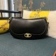 Imitazione Borsa a spalla Valentino Garavani Small Ohval nera/gialla Replica Borsa a spalla Valentino Garavani Small Ohval nera/gialla