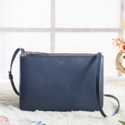 Borse Celine Piccolo Trio Crossbody In Royalblue in pelle di vitello