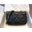 Bora Pari all'originale replica Large 19 in lana tweed con patta AS1162 AS1160 Nero