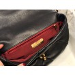 Bora Pari all'originale replica Large 19 in lana tweed con patta AS1162 AS1160 Nero