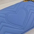 Borse GG Marmont Matelassé Mini 446744 Blu