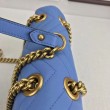 Borse GG Marmont Matelassé Mini 446744 Blu