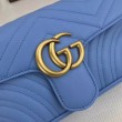 Borse GG Marmont Matelassé Mini 446744 Blu