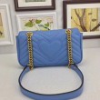 Borse GG Marmont Matelassé Mini 446744 Blu